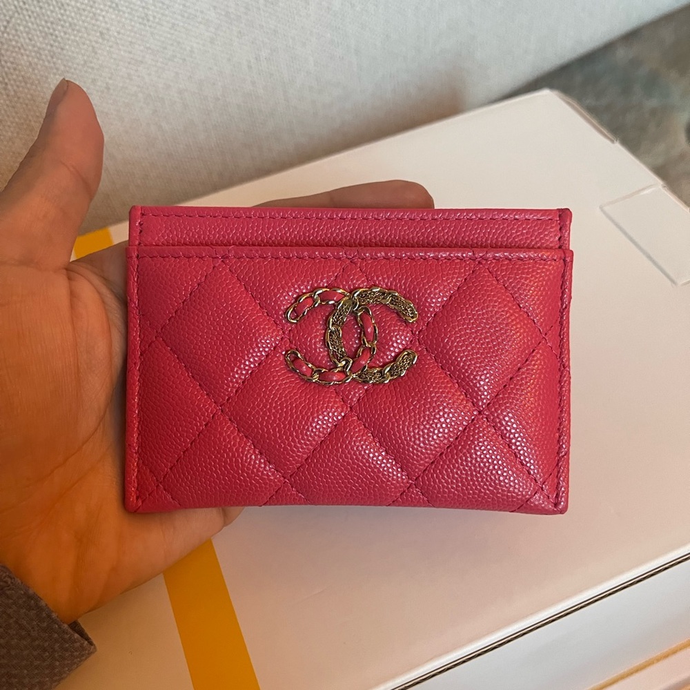 Chanel cardboard wallet